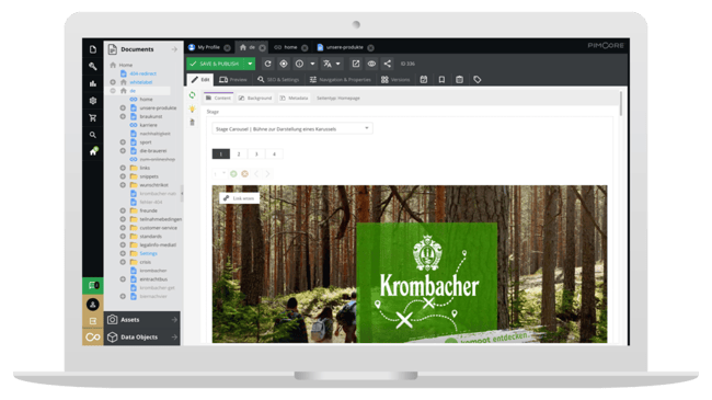 Die Krombacher Digitalplattform